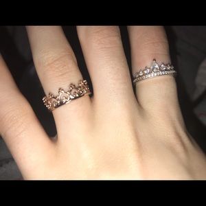 Size 6 princess crown rings